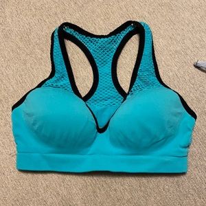VS Pink Blue Sport Bra, Size: S, Push Up